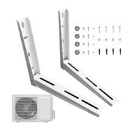 Mini soporte de pared dividido metal condensador | Soporte de montaje dividido de 35 x 45 cm para compresor de aire acondicionado exterior, instalación en techo, exterior y