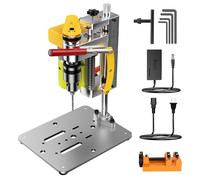 Mini taladro vertical amarillo - 7 velocidades - 120 vatios de potencia - Para trabajos en madera y metal