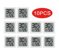 Mini termómetro digital LCD, higrómetro, medidor de temperatura y humedad para interiores, sensor, estación meteorológica, 6-10 unidades 10PCS Type 2