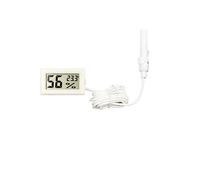 Mini termómetro digital LCD, termostato higrómetro Sensor de temperatura conveniente for interiores, sonda instrumentos medidor humedad Hogar digital(Bianco)