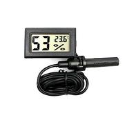 Mini termómetro digital LCD, termostato higrómetro Sensor de temperatura conveniente for interiores, sonda instrumentos medidor humedad Hogar digital(Nero)