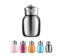 Mini termos,6.8oz de agua de acero inoxidable aislada al vacío, botellas de agua a prueba de fugas, termo para mantener caliente y fría para el hogar al aire libre viajes talla única plata