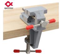 Mini tornillo de banco multifuncional, 3,5 pulgadas, miniatura de aluminio, para joyeros pequeños, abrazadera para Hobby en mesa, alicates planos, herramienta Azul
