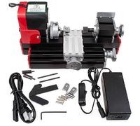 Mini torno de madera 12V DC 2A 24W multiusos 20000rpm máquina de torno giratorio de Metal herramienta de carpintería herramienta de bricolaje 220V EU Plug