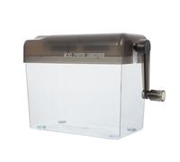 Mini Trituradora Manual de Papel Portátil A6, para Oficina y Hogar | Plástico Negro, Diseño Simple y Ligero, para Destruir Documentos en Casa y Despacho, Formato A6