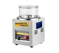 Mini vaso magnético de 250 W, máquina pulidora de joyas de 2000 RPM con control de tiempo, direcciones positivas y negativas ajustables para joyas y accesorios