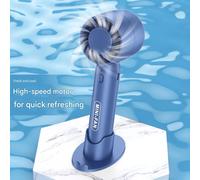 Mini Ventilador de Dos Modos, Portátil, de Escritorio, Recargable por USB, de Bolsillo, Enfriador Personal, Viento Potente, Marco Delgado y Ligero, Batería de Larga Duración Blue
