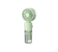 Mini Ventilador de Mano FGNS con Humidificador, Enfriamiento por Spray, Diseño Compacto y Transparente, Ideal para Uso en Exteriores y Ambientes Cálidos Green