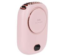 Mini Ventilador de Mano Portátil con Cordón 3 Velocidades Recarga USB Ventilador sin Cuchillas para Cuello Escritorio Acampar Casa y Viajes Rosa