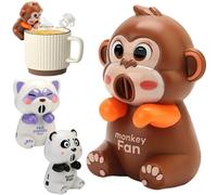 Mini ventilador de refrigeración con clip para taza y cuenco, ventilador de | Enfriador de café, bonito soplador de alimentos de panda para sopa caliente de bebé, café, té y fideos