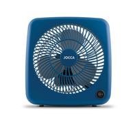 Mini ventilador Jocca de diseño compacto y elegante con estructura robusta con esquinas redondeadas, 2 velocidades de gran caudal de aire, 3 aspas, 30W de potencia y asa para fácil transporte Blue
