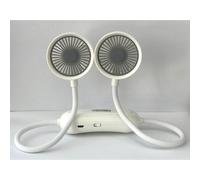 Mini Ventilador Portatil, Ventilador de cuello portátil de dos velocidades, banda para el cuello con refrigeración por aire de verano, diseño de doble turbo, Ventilador de cuello plegable con bateria 