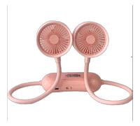 Mini Ventilador Portatil, Ventilador de cuello portátil de dos velocidades, banda para el cuello con refrigeración por aire de verano, diseño de doble turbo, Ventilador de cuello plegable con bateria