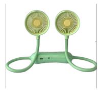Mini Ventilador Portatil, Ventilador de cuello portátil de dos velocidades, banda para el cuello con refrigeración por aire de verano, diseño de doble turbo, Ventilador de cuello plegable con bateria