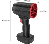 Mini ventilador turbo - Soplador de mano - Soplador de aire - Mini ventilador - Soplador turbo - Motor sin escobillas, 64 mm
