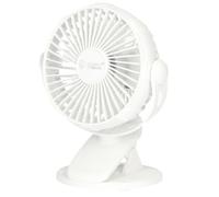 Mini ventilador USB con clip Fune 3 W, color blanco
