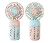 Mini ventiladores de mano con Batería Lition, Ventilador Personal Alimentado por USB, pequeño ventilador eléctrico estudiante bolsillo ventilador portátil Mini aire acondicionado portátil 2 pcs pink/b