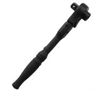 Miniatura de 1/4 pulgadas para llave de trinquete de cabeza flexible 72 dientes mango reversible para mantenimiento automático negro (negro)