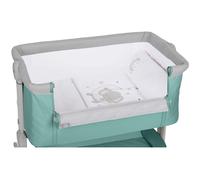 Minicuna Colecho Comfy Menta + textil Elefante