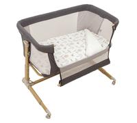 Minicuna colecho metálica con bajera y funda nórdica Tanzania (gris) de Bimbidreams Bimbi Dreams