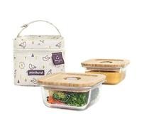 Miniland Pack 2 Go Ecosquare Chick Lunch Box Beige Niños