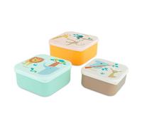 Miniland Set de 3 Fiambreras Infantiles con Diferentes Tamaños, Incluye Tuppers de 230ml + 350ml + 540ml, Apto para Lavavajillas, Recipiente Comida Bebe, Termo Solidos Bebe | Jungle
