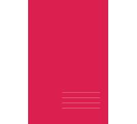 Minimalist Hardcover Notebook - Deep Red Grapefruit, Lined, 128 Pages: Elegant 5.5" × 8.5" journal for work, study, and creative ideas
