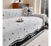 Minimalist Starry Sky Sofa Cover, All Season Chenille Sofa Throw | Decorative Throw Blanket With Tassels, Large Universal Furniture Protector Cover, For Sofa Couch Bed Chair(C,180x360cm)