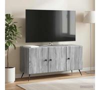 Minimalista Elegante Sala Estar Multifuncional Gris 99 x 34 5 x 50 cm | Mueble de TV Gris Sonoma 99x34,5x50 cm Madera de Ingeniería Soporte para Televisor con Almacenamiento y Puertas