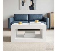 Minimalista superficie amplia para sala de estar Blanco 99 5 x 50 x 50 cm | vidaXL Mesa de Café Moderna de Madera Resistente al Agua, 99.5x50x50 cm, Diseño Minimalista para Sala de Estar y Oficina,