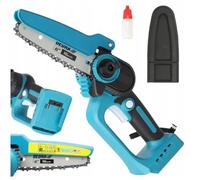 Minimotosierra inalámbrica sin escobillas, 18 V, Dedra SAS+ALL, riel guía de 6", motor sin escobillas, construcción ultraligera, grosor de corte (hasta 140 mm), funcionamiento con batería, sin batería