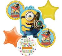Minions 3 suministros para fiesta de cumpleaños, decoración de ramo de globos