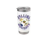 Minions Rolling Into the Holidays Vaso térmico de acero inoxidable de doble pared