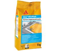 Sika MiniPack Mortero Impermeabilizante, para la impermeabilización y protección de cimentaciones, Gris, 5 kg, El embalaje puede variar