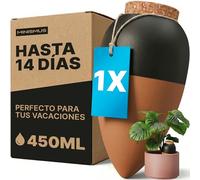 MINISMUS Autoriego Macetas Terracota, Autorriego Plantas Interior, Dispensador Agua, Regar Vacaciones, Cerámica Macetero, 450ml 1 Unidad