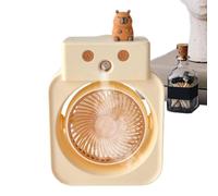 Miniventilador, pantalla LED inteligente para velocidad y batería, dispositivo de refrigeración silencioso sin escobillas de bajo ruido, recargable por USB, ventilador de escritorio plegable con