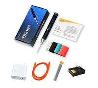 MINIWARE TS21 - Soldador digital con adaptador de corriente de 65 W, cuerpo de aleación de aluminio, control preciso de temperatura y diseño portátil, para reparación electrónica, bricolaje