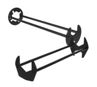 minkissy 2 Juegos Llave de Fontanero Ajustable Negro de Acero | Desmontaje Rápido, Apertura Amplia, Resistente a Roturas, Uso en Reparación, Grifo y Tuberías