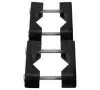 minkissy 2 Piezas Abrazadera Fija para Asta de Bandera Marina de Nylon y Acero Inoxidable Negro Superficie Lisa, Soporte Versátil para Mástil en Entornos Marinos y Barcos