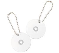 minkissy 2 Piezas Espejo de Señal de Supervivencia Exterior Lanyard | Senderismo y Camping, Sistema de Puntería Integrado, Cadena Colgante Pequeña, Uso en Coches y Mochilas