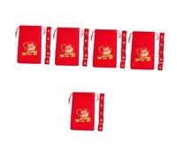 minkissy 30 Piezas Bolsa de del Año del Dragón bolsa de embalaje de dulces bolsa de de la suerte bolsa de dulces de bolsas de embalaje de tela rojo