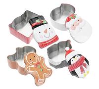 minkissy 4piezas Caja De Hojalata Para Decoración Navideña Multifuncional Para Fiestas