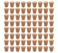 minkissy 50 Unidades Tapones Cierre Hermético de Madera Beige de Corcho Cónicos para Botellas de Aceites Esenciales y Frascos de Fragancia para Manualidades y Adornos
