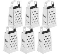 minkissy 6 Piezas Mini Rallador Función de Rallado Grueso y Cortado de Queso y Verduras de Acero Inoxidable Cuatro Lados Movimiento para Uso Comercial