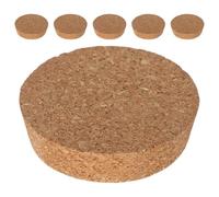 minkissy 6 Tapones de Corcho Redondos para Jarrones Hidropónicos de Vidrio, Reutilizables Sello Hermético, Ideales para Oficinas y Bodas