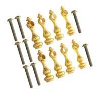 minkissy 8 Piezas Husillos Decorativos de Hierro Dorado para Muebles Diseño Simple, Resistentes Deformación Rápida Instalación, Ideales para Proyectos DIY y Oficinas