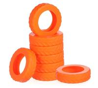 minkissy 8 Piezas Maleta de Equipaje reemplazo para Largo protección tapacubos Rueda de Maleta Calcetines Cubierta de Rueda Universal Gel de sílice Orange