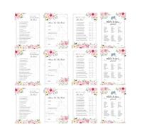 minkissy Juego de 48 Tarjetas Diseño Delicado y Elegante Papel Resistente de Preguntas para Despedida de Soltera y Aniversario para Fiestas y Entretenimiento
