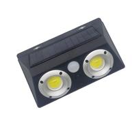 minkissy Lámpara de Pared Solar 20w 32 Cob Sensor Pir, Exterior | ABS Negro, Ip65 Resistente al Clima, Batería 1200mah Recargable, para Puertas y Fachadas