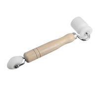 minkissy Rodillo de Presión Manual, Rodillo de Costura, Blanco, de Madera, para Papel Tapiz y Film, Flexible y Seguro, para Decoración del Hogar Coche